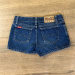 Mudd  Dark Blue Micro Jean Shorts with Button Detail- Size 5 Photo 4