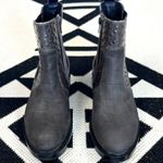 Jeffrey Campbell Edmond Leather Chelsea Ankle Boot Grey Multi Exotic Size 6 Photo 3