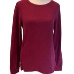 Yogalicious Maroon Red Long Sleeve Scoop Neck Twist Cut Out Back T-Shirt Small Photo 0