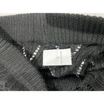 Black Crochet Knit Shorts Drawstring Waist Summer Beach Cover Up Women's Black Size L Photo 5