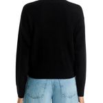 AQUA NWOT $198 100% cashmere new york crewneck Sweater Black XS Photo 3