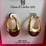 House of Harlow 1960 | Red Onyx Earrings ✨ Gold Photo 1