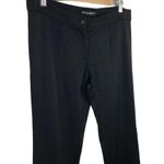 Dolce & Gabbana Shiny Viscose Black Crop Trouser Pants Straight Leg SZ 44 USA 8 Photo 1