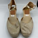 Kanna Gold Platform Espadrille Wedges Sandals Womens 11 Beachy Resort Vacation Tan Photo 5