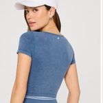 Fabletics Washed Classic Indigo Crop Top Photo 1