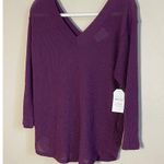 Sadie & Love Purple Vneck Sweater Top Sz S Photo 1