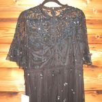 Mac Duggal  9143 Womens Black Embellished Illusion High Neck Mini Dress Photo 11