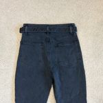 Reformation Cynthia Belted High Rise Straight Jeans Black Denim Casual Size 29 Photo 6