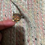 Retro Pastel Peppermint Candy Cane Blazer with Velvet Bow Jewel Silk Lining Pink Size 10 Photo 10