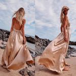 Free People  Satin Look into the Sun Dress Photo 4