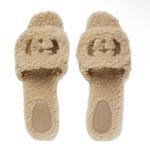 Gucci Interlocking G Fur Sandal Size 39 Photo 0