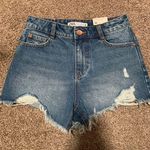 ZARA Distressed Denim Shorts Photo 0