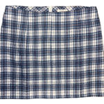 Kori Plaid Mini Skirt Womans Large Brushed Blue Acadamia Preppy Twee Photo 5
