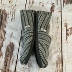 Toms BLACK WHITE SILVER METALLIC SLIP ONS Photo 2