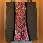 New York & Co Eva Mendes Rose Embossed Plus Skirt Lined Embroidered Size 18 Black Photo 7