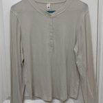 Lululemon  Athletica Off-White Ribbed Henley Photo 0