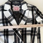 Levi's Blazer Womens Small Black White Plaid Double Breasted Preppy Luxury Jacket Photo 10