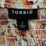 Torrid NWOT- Beautiful orang me and red floral babydoll top, smocked back, ties in front, brand new, size 2X  Photo 8
