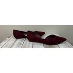 Michael by Michael Shannon Burgundy Faux Suede Adaire Flats Size 7.5M Red Photo 3