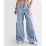 Free People We The Free Curvy Outlaw Wide Leg Pants in Drizzle | NWOT Photo 7