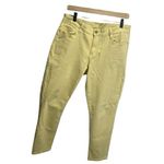 Arizona  Jeans Womens Size 13 Yellow Denim Skinny Ankle Jeans Stretch Mid Rise Photo 2