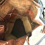 Vintage Moroccan brown and black leather bucket bag Photo 11