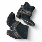 FREEBIRD by Steven  El Paso Ankle Boots Womens 8 Black Suede Leather Harness Photo 10