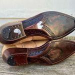 Vintage Chili's Brown Tan Teju Lizard Print Low Heel Riding Boots Size 6 Photo 4