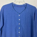 Vintage Cut Loose Top Womens XS Linen Cotton Oversize Beachy Lagenlook Old Money Blue Photo 3