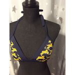 Boden Cheeta Bikini Top Size 6 Navy Blue Halterneck Photo 1