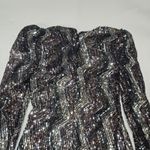 Michael Costello  Leanne Mini Dress in Metallic Silver XS Photo 9