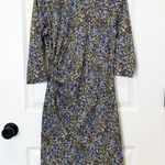 J. McLaughlin  Catalina Cloth Midi Dress Size X-Small Ruched Stretch Breathable Photo 0
