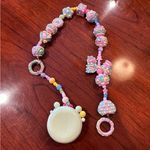 Handmade Painted Colorful Beaded Baby Keyring Keychain Green Photo 8