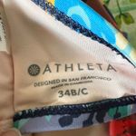 Athleta  Square Neck Bra Cup Floral Printed Tankini, Bora Bora Swim Suit 34B/C Photo 2