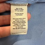 Soft Surroundings Shirt Womens L Blue Velvet Velour Boyfriend Button Front Tunic Photo 9