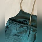 Thirty Thirty Green Satin Rhinestone Strap Crop Top Small Photo 7