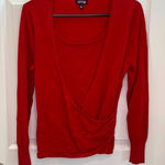 Apt. 9 ‎ red wrap style sweater with built in tank Photo 0