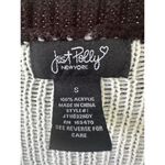 Just Polly Women's Daisy Floral V Neck Button Cardigan Varsity Sweater S Black Photo 4