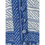 Edme & Esyllte Top 6 Blue White Floral Geometric Button 100% Silk Anthropologie Photo 2