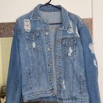 Lips Sequin Denim Jacket Size M Photo 0