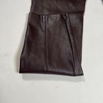 ZARA Dark Brown Faux Leather Trousers Size Large Womens Photo 4