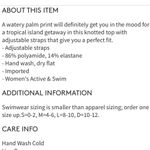 PQ Palmas Blue Tropical Knot Bikini Top Size Small S Photo 9