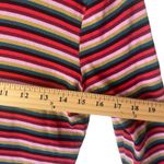 Forever 21 2010 Women Large Rainbow Multicolored Stripe Long Sleeve Crop Top Photo 5