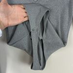 Abercrombie & Fitch Abercrombie‎ & Fitch Grey Silver V-neck Long Sleeve Bodysuit Size Small Photo 3