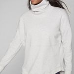 Athleta Cozy Karma Grey Mock Neck Crewneck Photo 0