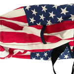 American Flag Canvas Tote with long strap Blue Photo 2