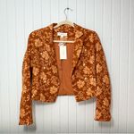 Elegant Floral Burnt Orange Blazer Size M New Size M Photo 2