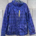 Columbia  Blue Plaid Ski & Snow Jacket Coat L Photo 0