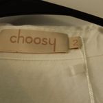 Choosy Crosby Plunging Shirt Dress Size 2 White Photo 5