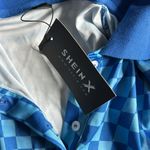 SheIn  checkered cropped long sleeve top Photo 3